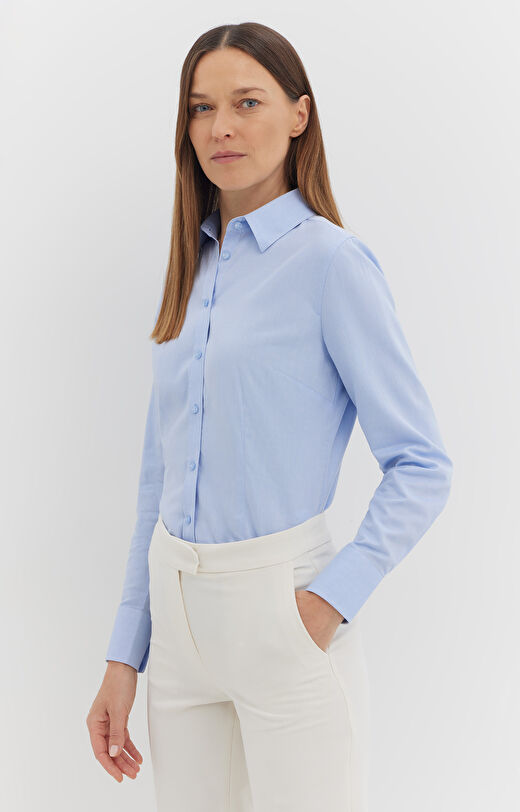 Koszula z bawełny organicznej w mikrowzór