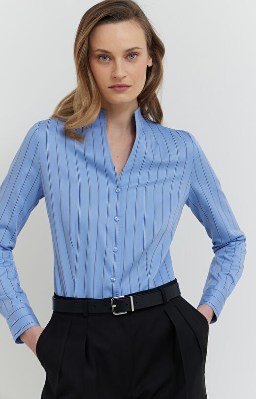 Koszula z bawełny organicznej ze stójką