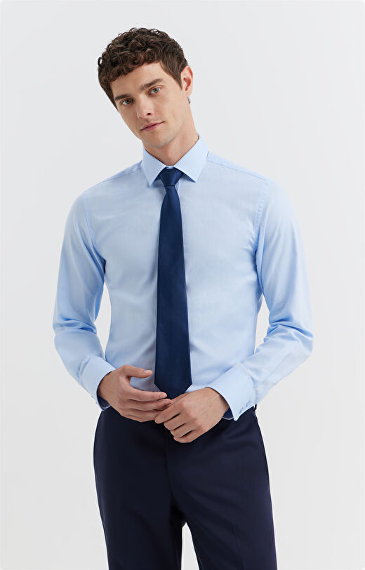 Koszula z bawełny organicznej w jodełkę