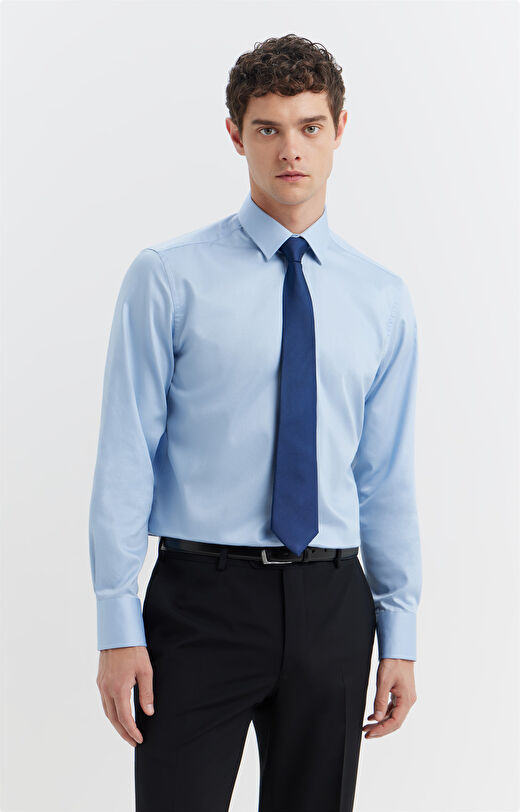 Koszula z bawełny organicznej w mikrowzór