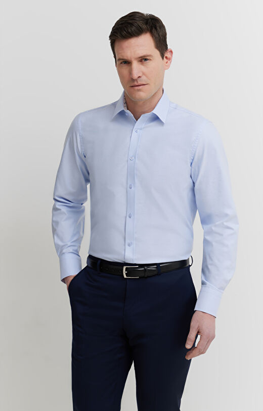 Koszula z bawełny organicznej w mikrowzór