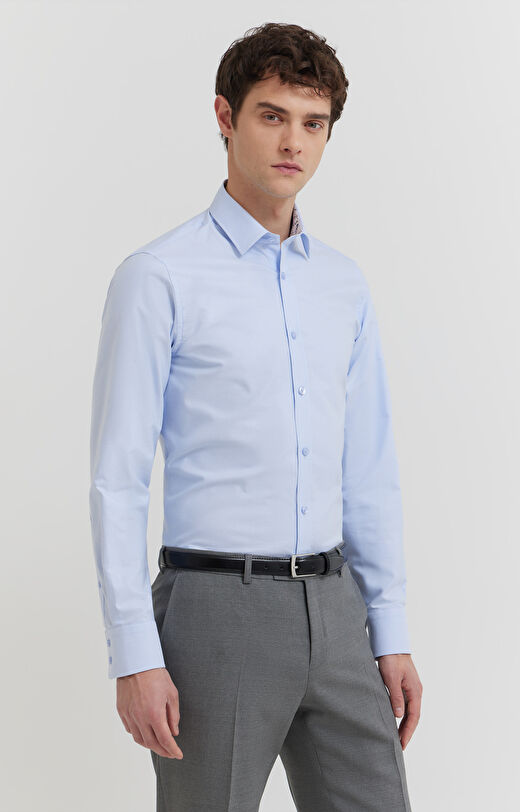 Koszula z bawełny organicznej w mikrowzór