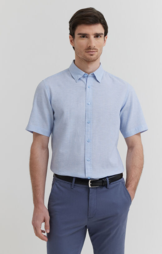 Koszula z mieszanki lnu i bawełny