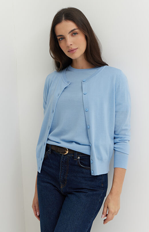 Kardigan z wełny merino