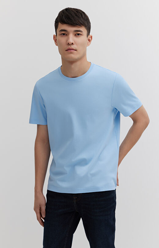 T-shirt z bawełny podwójnie merceryzowanej