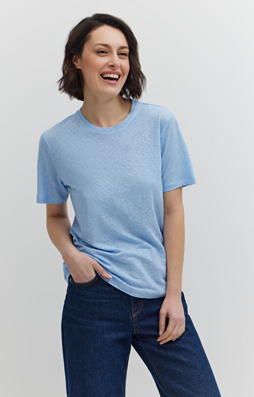 Lniany t-shirt