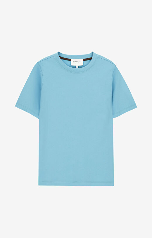 T-shirt regular z bawełny merceryzowanej