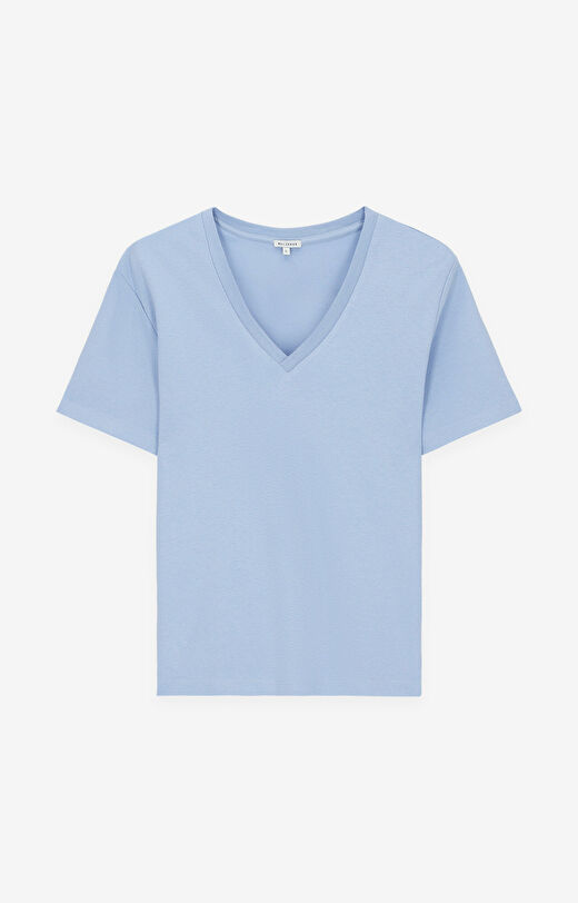Gładki t-shirt z bawełny organicznej
