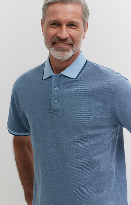 Polo z bawełny organicznej z kontrastem