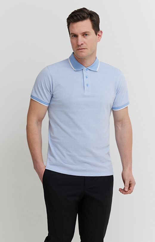 Polo z bawełny organicznej z kontrastem
