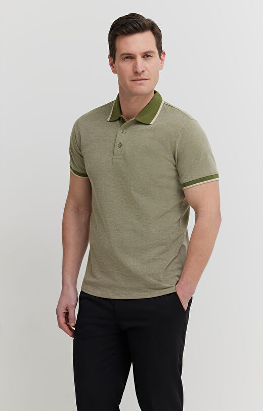 Polo z bawełny organicznej z kontrastem