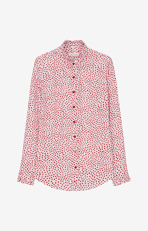 Koszula z wiskozy w serduszka
