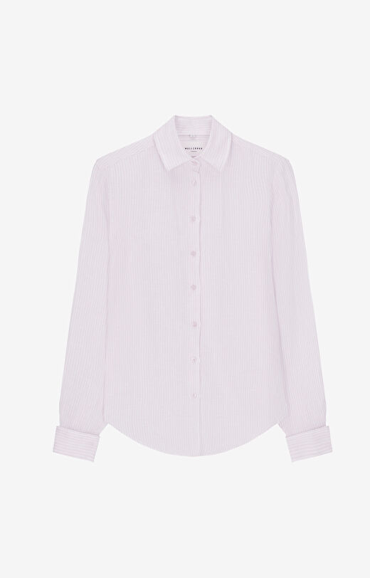 Lniana koszula w paski