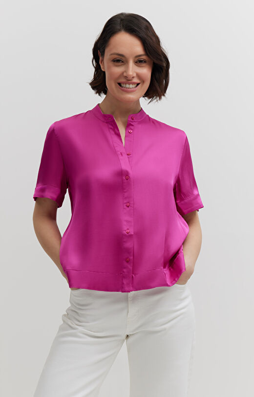 Koszula z wiskozy z krótkim rękawem