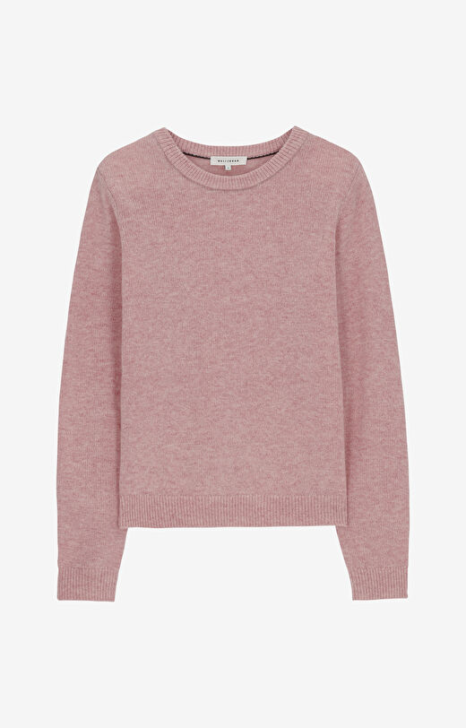 Melanżowy sweter z wełną
