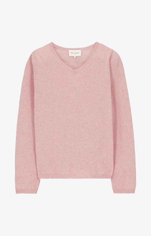 Sweter v-neck z kaszmiru