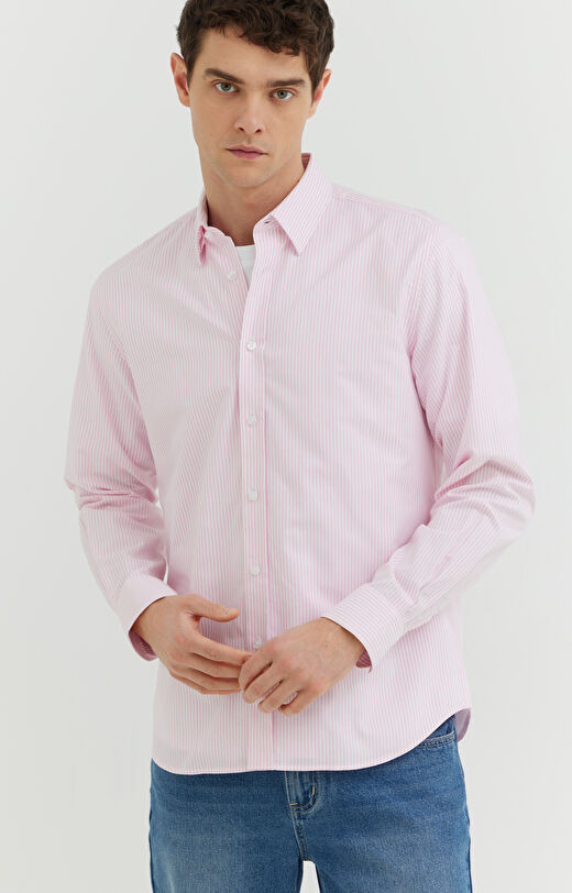 Koszula z prążkowanej bawełny