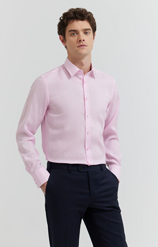 Lniana koszula formalna