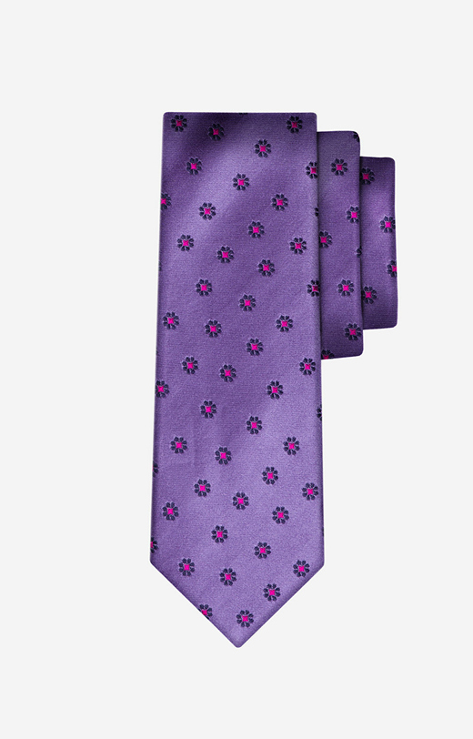 Jedwabny krawat w kwiaty