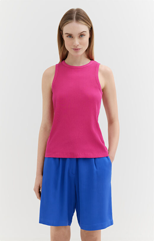 Prążkowany top z bawełną organiczną