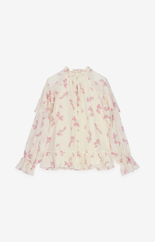 Bluzka z falbanami w kwiaty