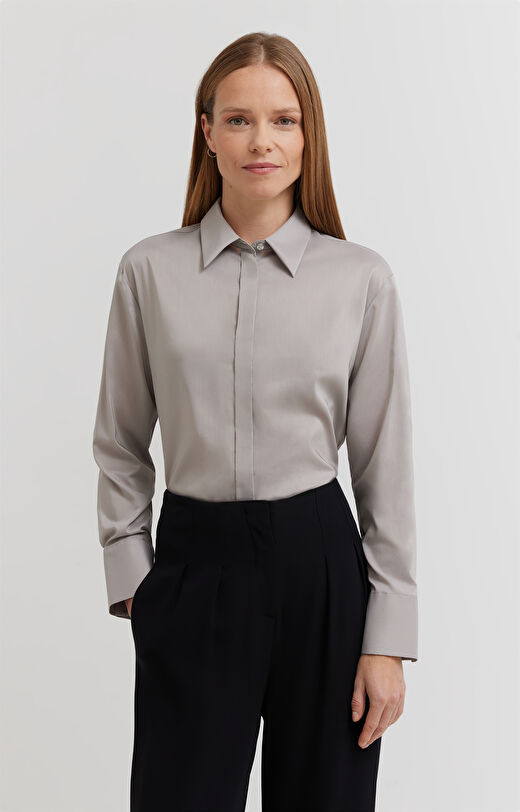 Bawełniana koszula z jedwabiem