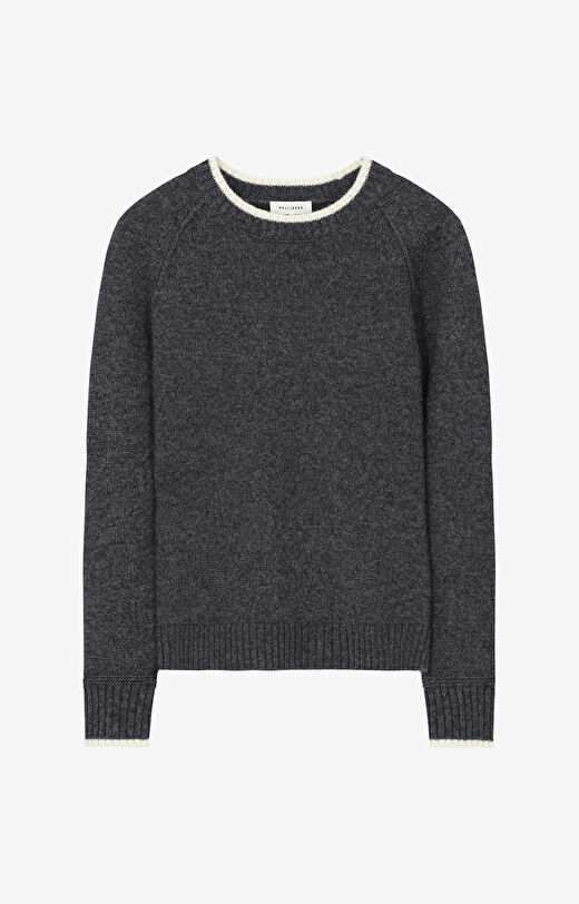 Melanżowy sweter z wełny