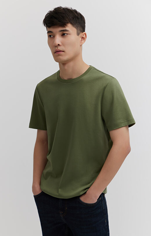 T-shirt z bawełny podwójnie merceryzowanej