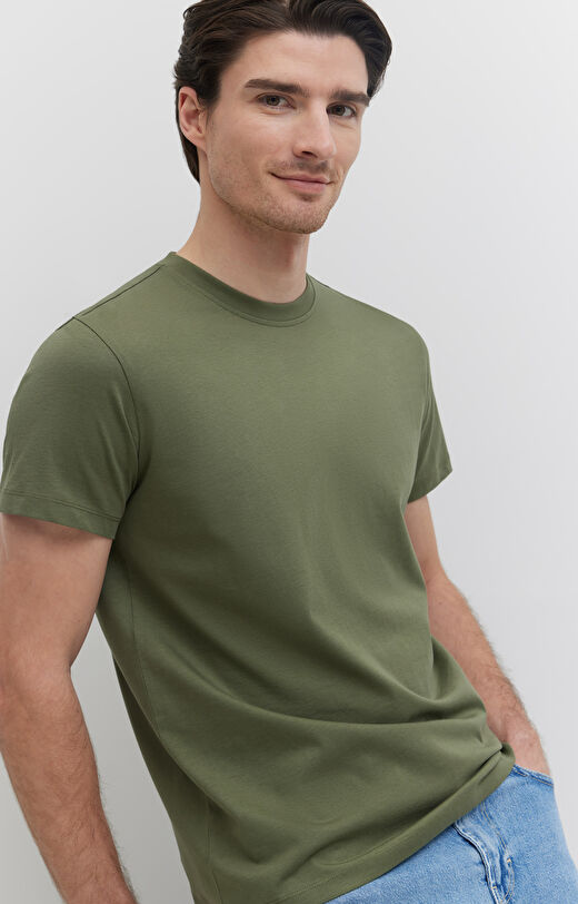 Gładki t-shirt z bawełny organicznej