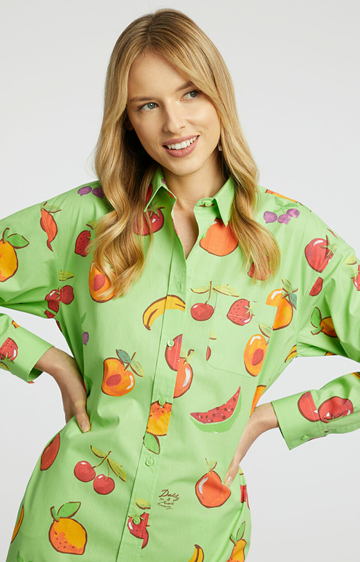 Długa koszula z nadrukiem