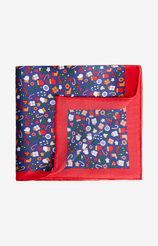 Jedwabna poszetka w świąteczny wzór