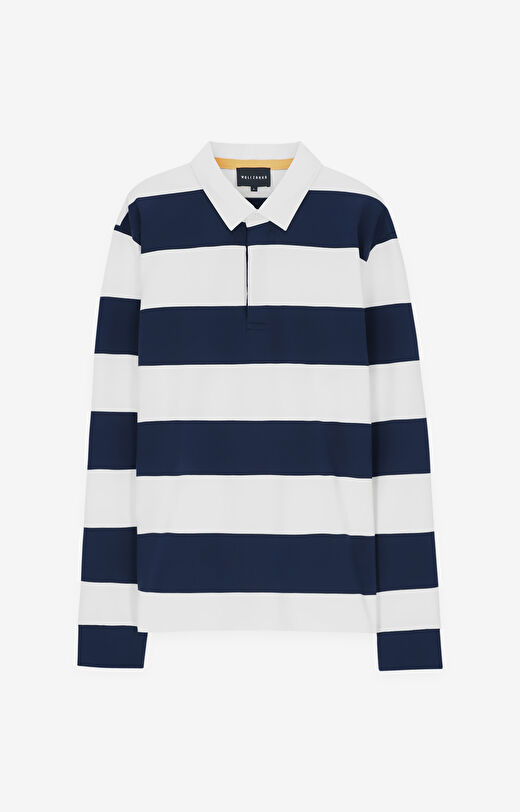 Polo z długim rękawem w paski
