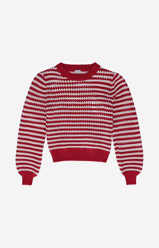 Sweter z ażurowym splotem