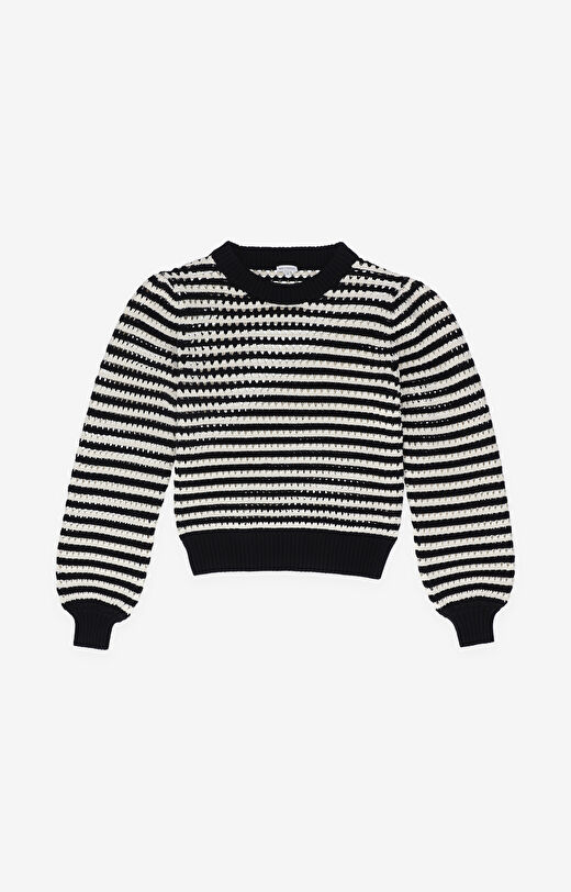 Sweter z ażurowym splotem