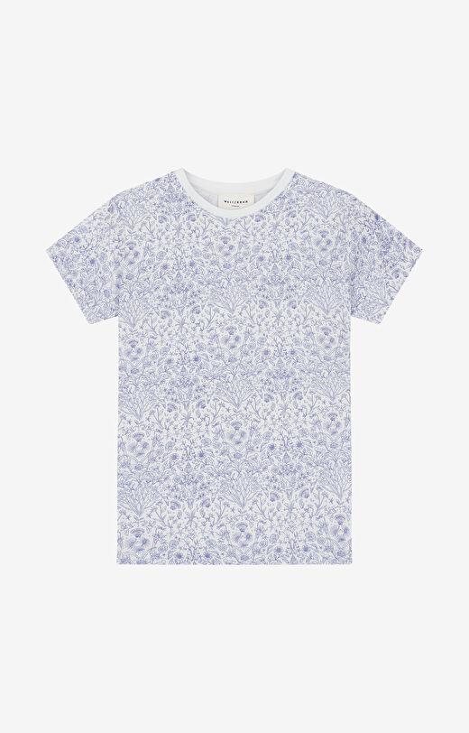 T-shirt z merceryzowanej w kwiaty