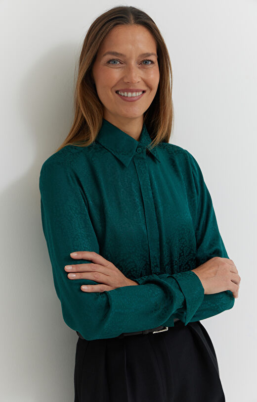 Koszula z żakardowej wiskozy