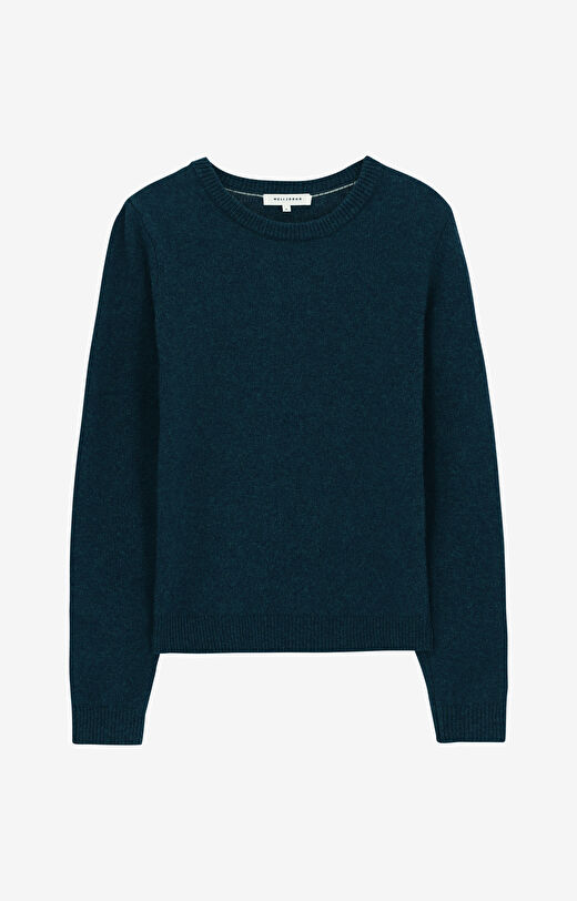 Melanżowy sweter z wełną