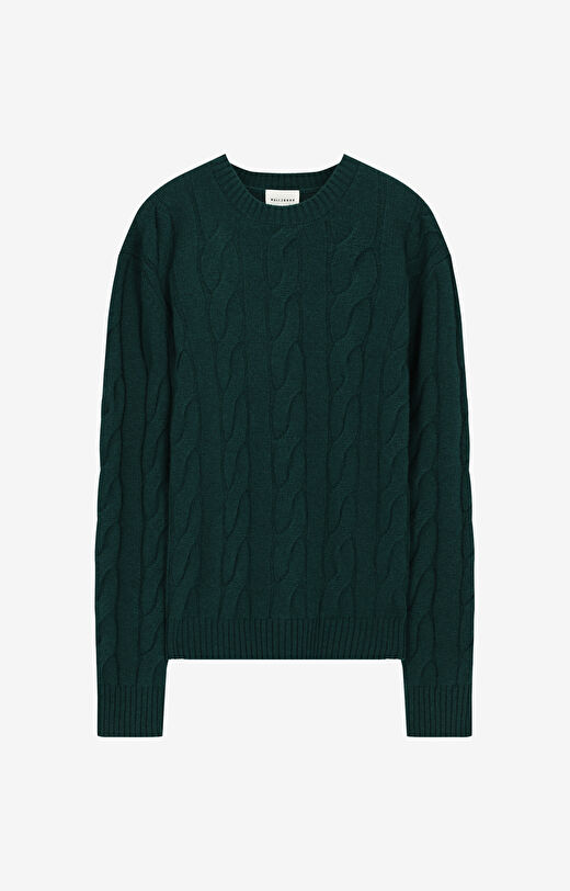 Sweter z warkoczowym splotem