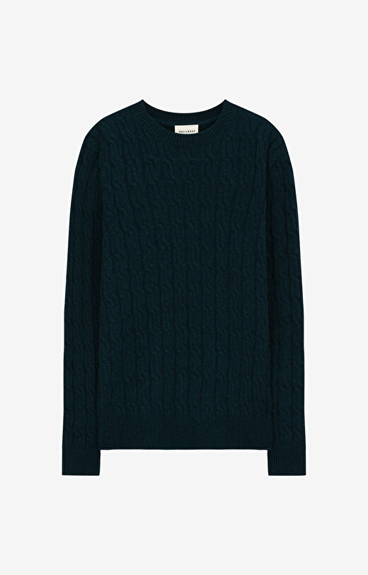 Sweter z warkoczowym splotem