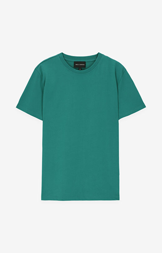 Gładki t-shirt o regularnej sylwetce
