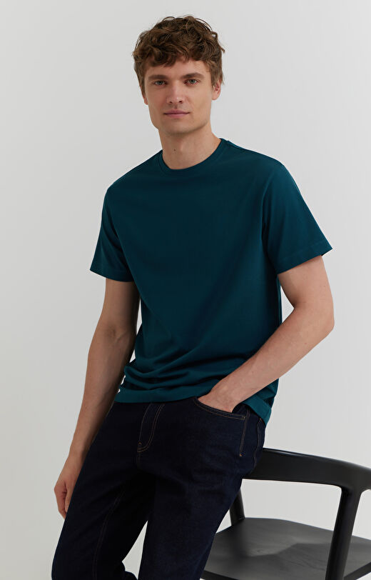 T-shirt z bawełny merceryzowanej