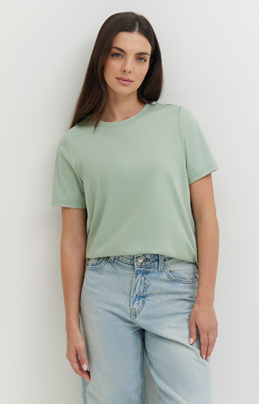 T-shirt z bawełny podwójnie merceryzowanej