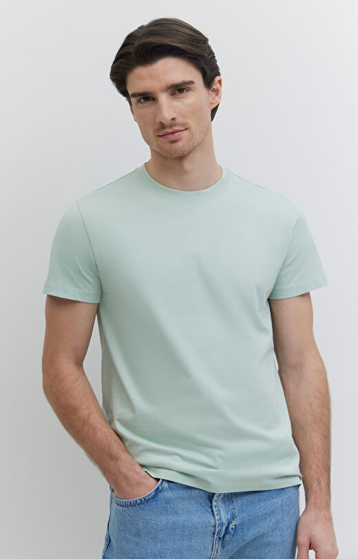 Gładki t-shirt z bawełny organicznej