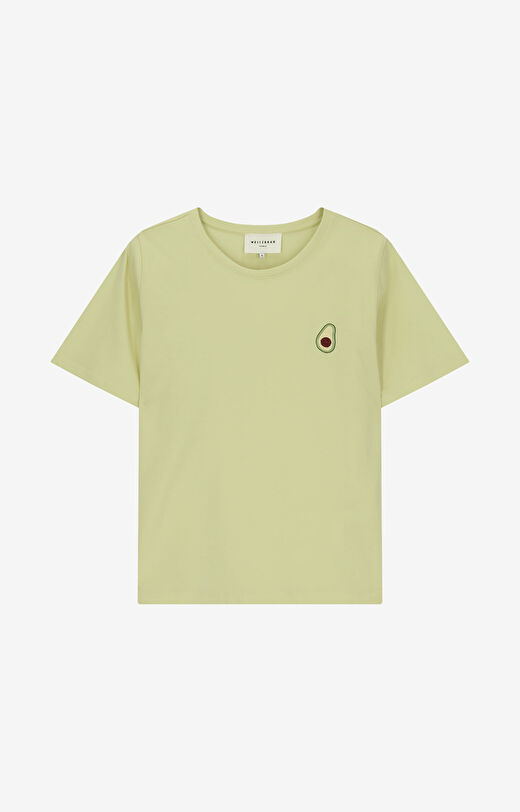 T-shirt z haftem z bawełny merceryzowanej