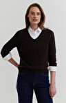 Sweter v-neck z kaszmiru