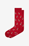 Skarpety z bawełną organiczną w  świąteczny wzór