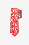 Jedwabny krawat w świąteczny wzór